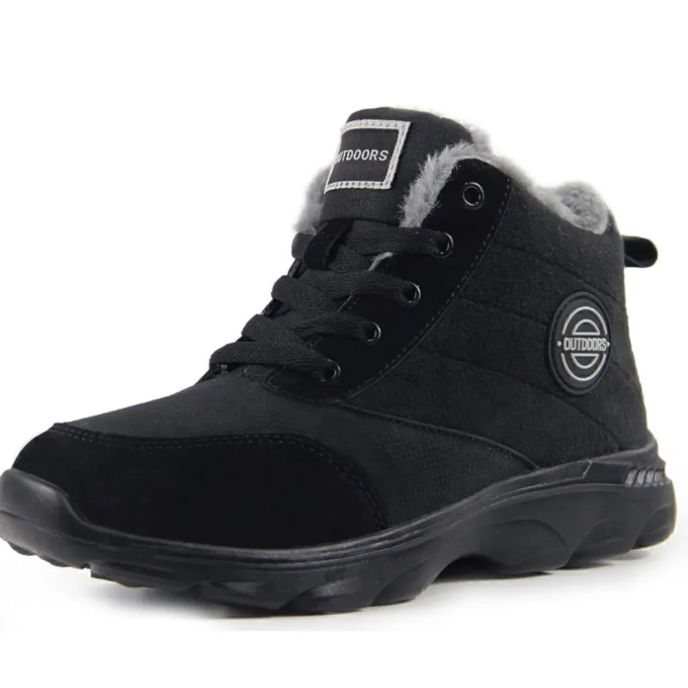 Snow Boots Faux Fur Lined Booties Anti-Slip Ankle Boots Winter Sneakers Size 9